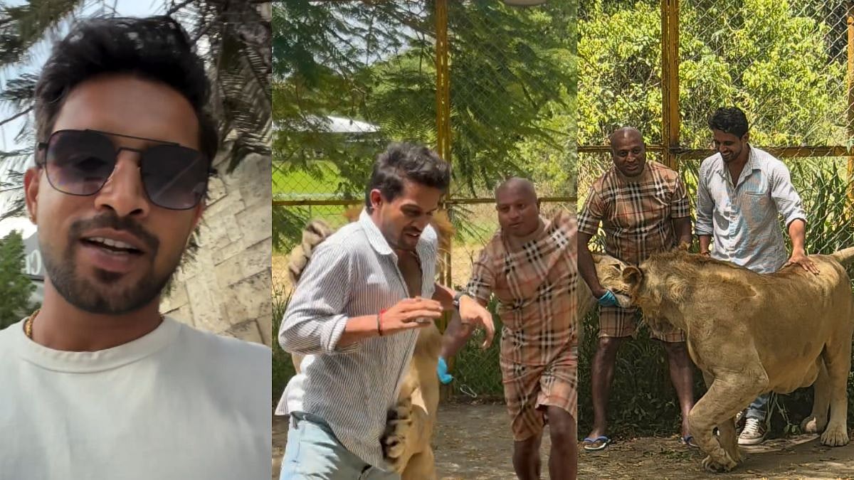 'Caption & Music Are Creating Panic': Kannada Actor Kiran Raj Reacts To Viral Lion Attack Video, Says 'I Am Fine' - VIDEO