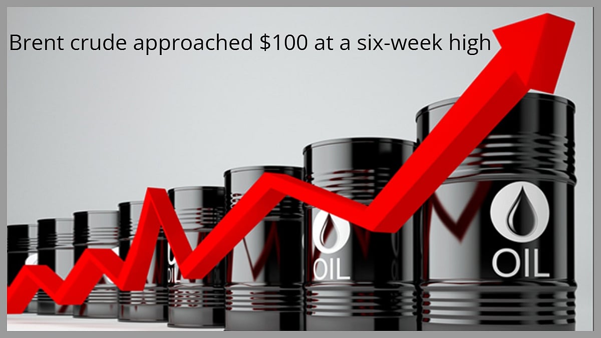Oil Prices Near USD 100 At Six-Week High, Brent Jumps 1.71% As Iran-US Tensions Escalate