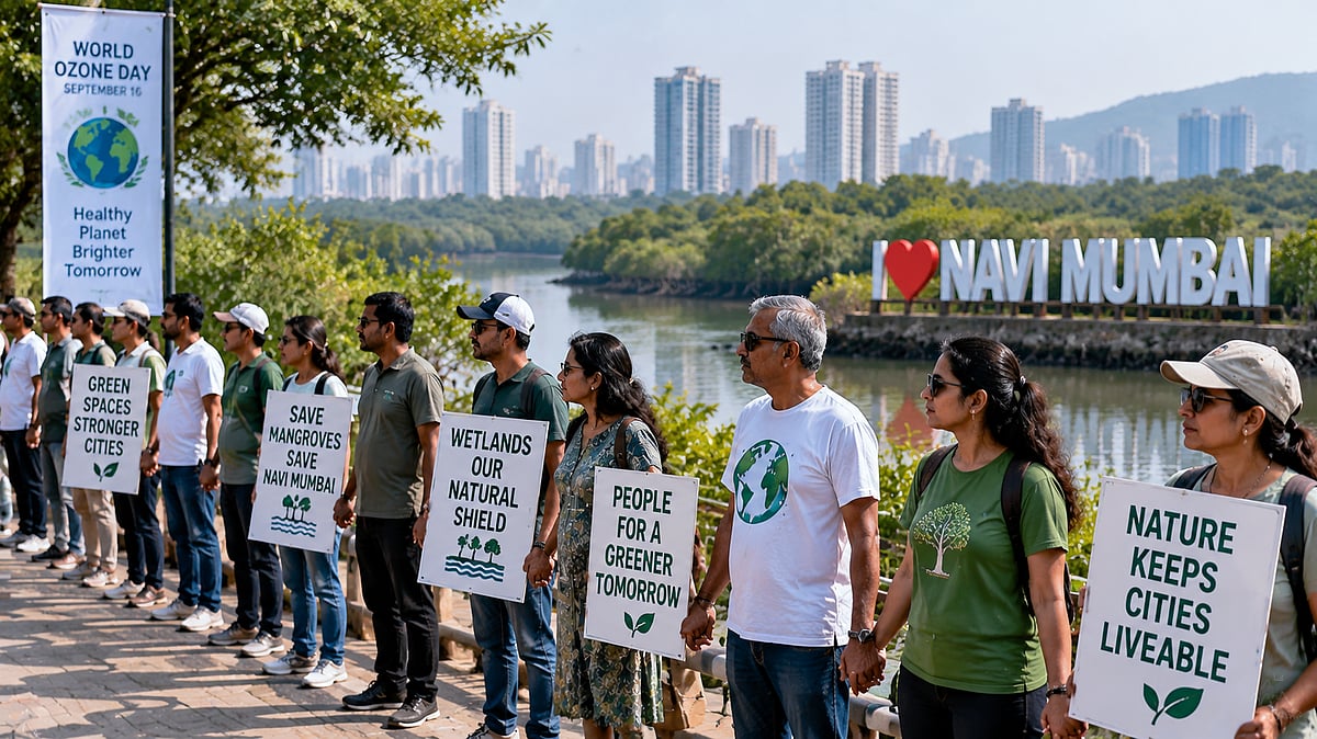 Navi Mumbai Citizens To Form Human Chain Ahead Of World Ozone Day To Save Green Spaces, Mangroves And Wetlands