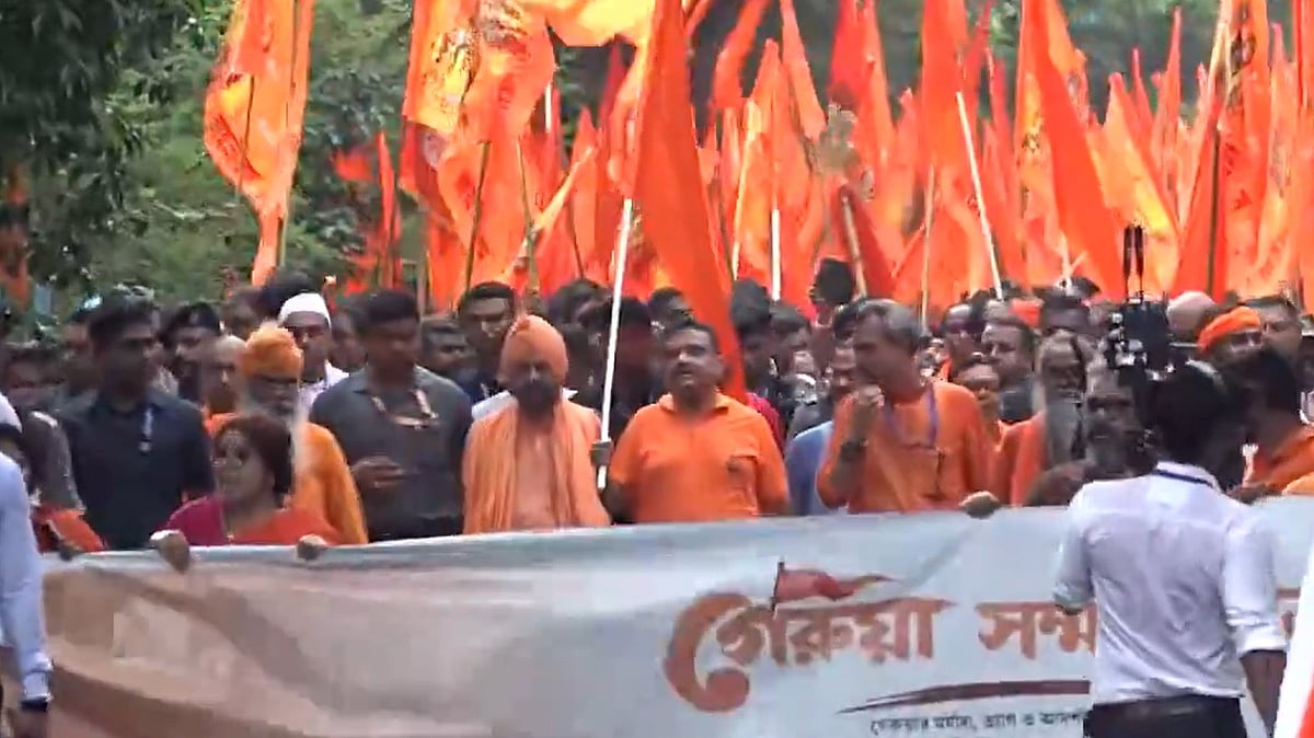 'Saffron Will Remain Here': Suvendu Adhikari Leads Saints' March In Kolkata