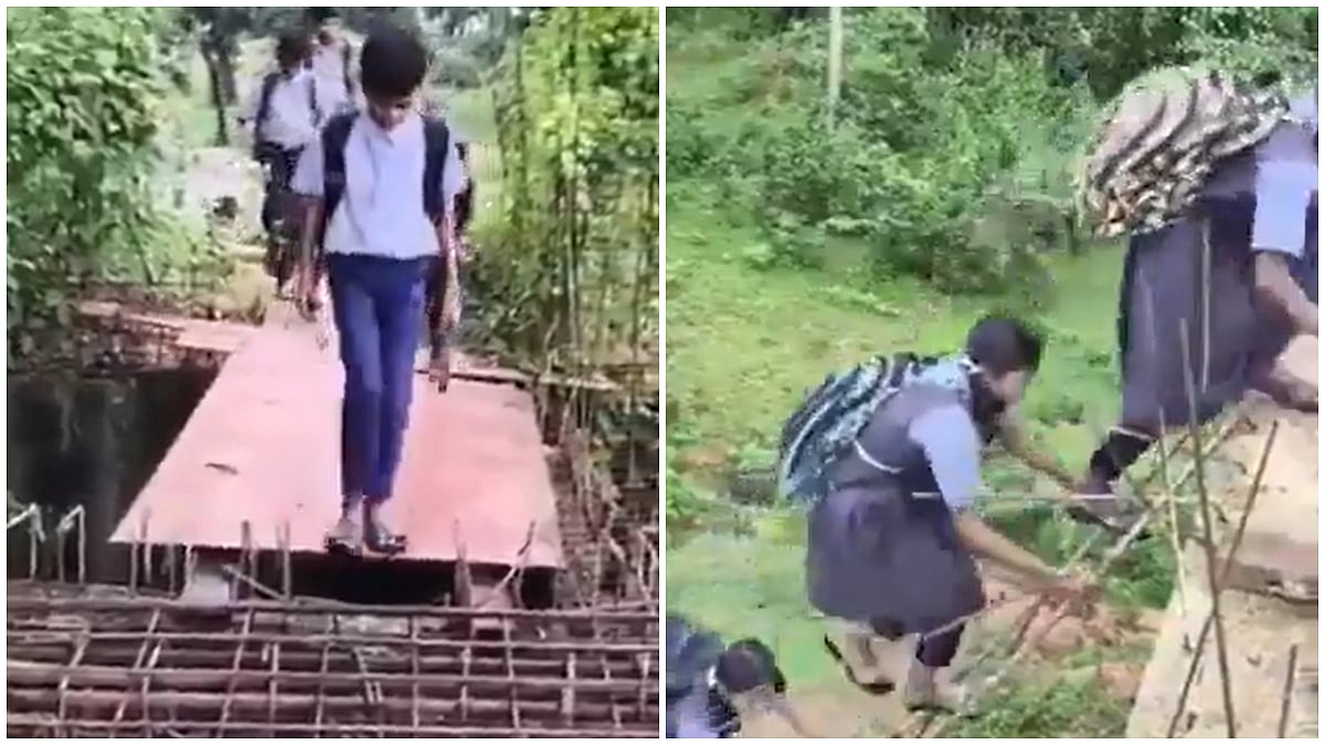 NHRC Seeks Report After Chhattisgarh Children Forced To Cross River On Unsafe Iron Ladder