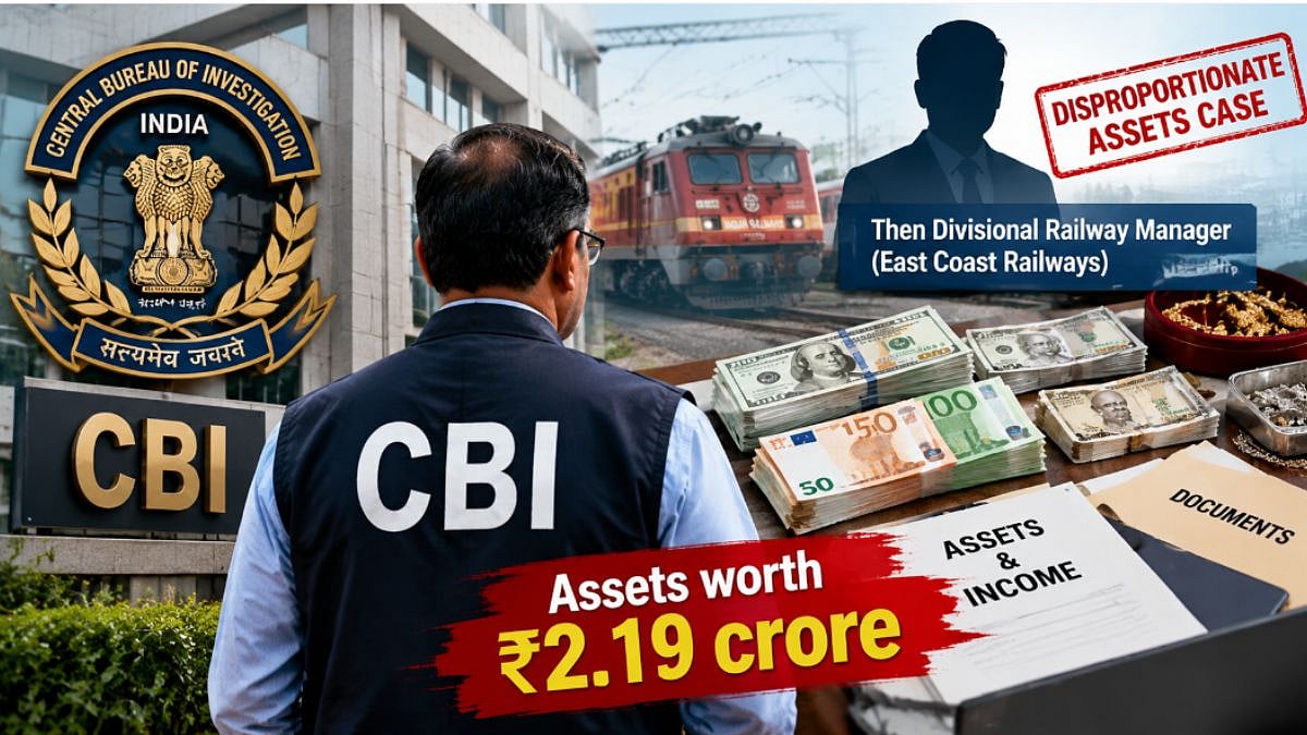 CBI Registers Disproportionate Assets Case Against Former East Coast Railway DRM Over ₹2.19 Crore Alleged Illegal Assets