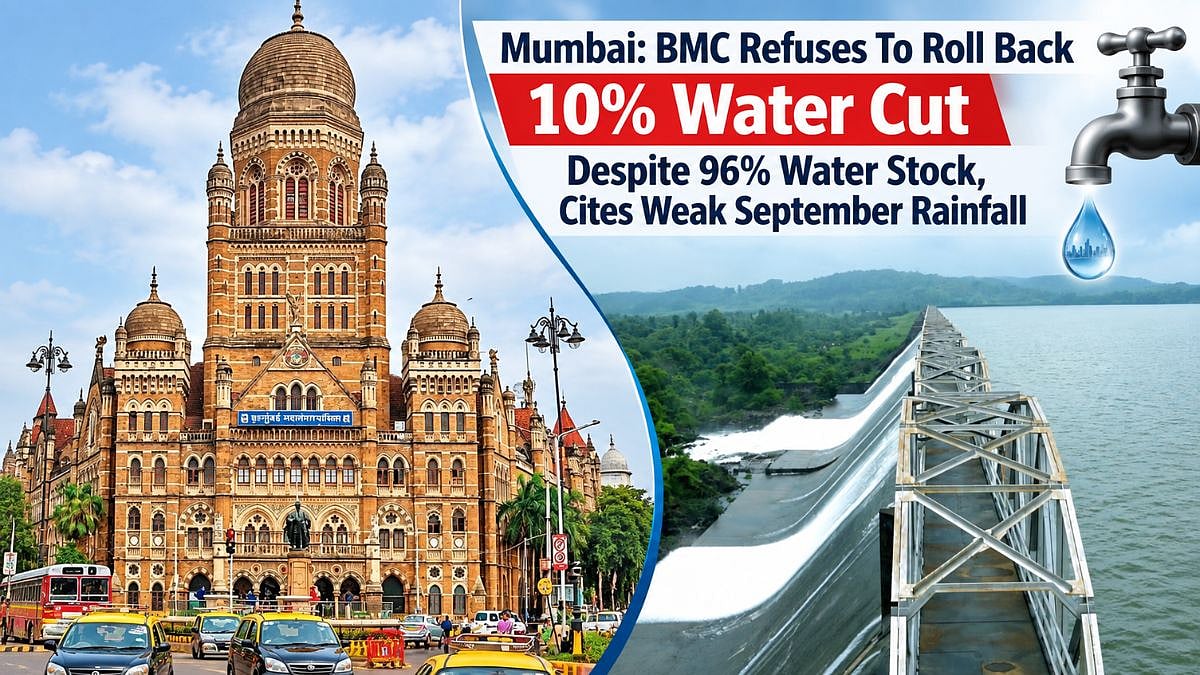 Mumbai: BMC Refuses To Roll Back 10 Per Cent Water Cut Despite 96 Pc Stock, Cites Weak September Rainfall