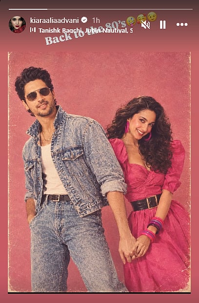 Kiara Advani shares her and Siddharth Malhotra's reimagined 1990s looks created by AI.