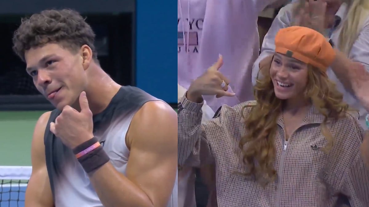US Open 2026: Ben Shelton & GF Trinity Rodman's 'Hang Up' Celebration Goes Viral As Carlos Alcaraz Crashes Out | Video