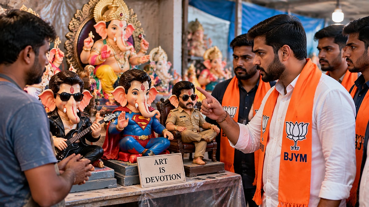 Thane BJYM Warns Sculptors And Vendors Against Selling Ganesha Idols Inspired By Celebrities And Film Characters During Ganeshotsav