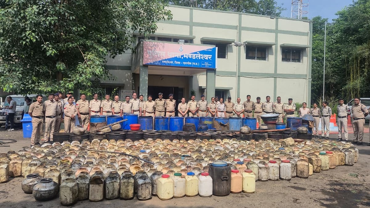 MP’s Mandleshwar Drone-Led Raid Busts Illegal Liquor Hideouts, Destroys ₹16 Lakh Stock After Sagar Hooch Tragedy