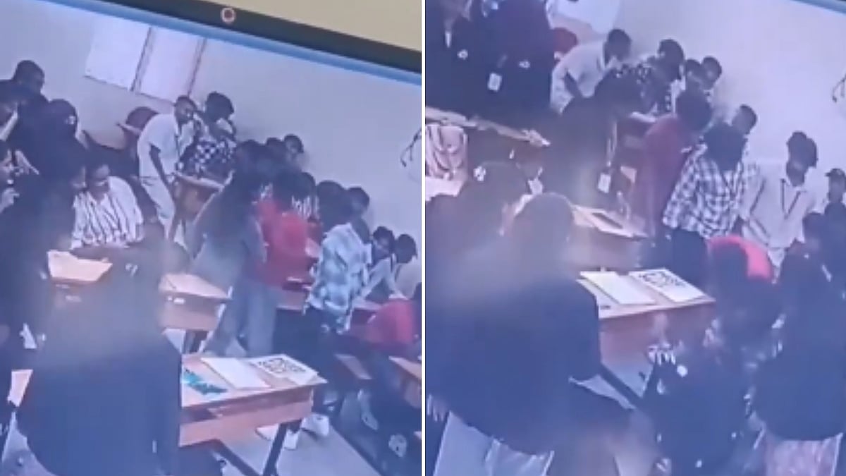 On Camera: Female Student Collapses After Being Beaten By Classmate As Chair Argument Turns Violent At KGF College In Karnataka