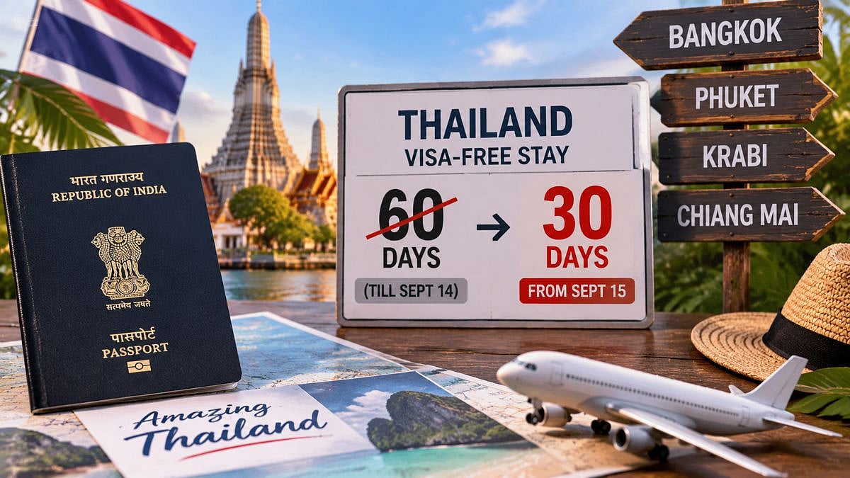 Thailand Cuts Visa-Free Stay For Indians From 60 To 30 Days From September 15