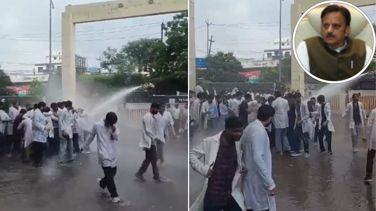 Bhopal Intern Doctors Protest: 'Sad And Condemnable,' Health Minister Rajendra Shukla On Police Using Water Cannon & Lathi Charge On Students; Two Cops Line Attached
