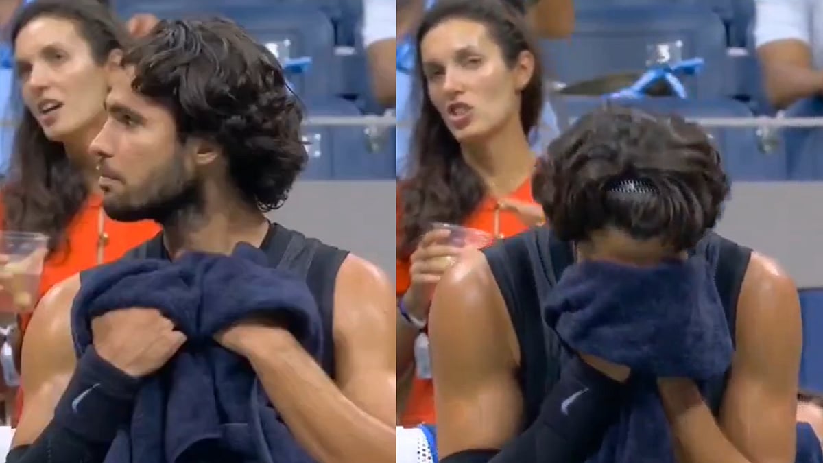 Carlos Alcaraz Sparks Concern After Appearing To Throw Up In Towel During Epic US Open Battle With Ben Shelton | Video