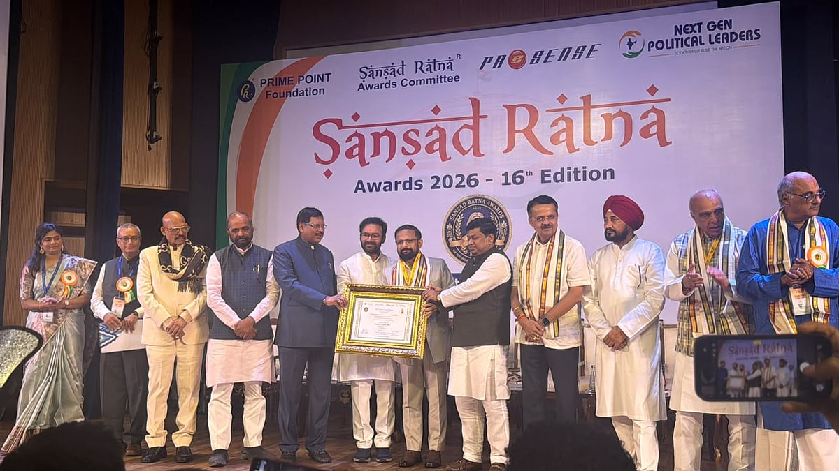 Thane MPs Naresh Mhaske And Dr Shrikant Shinde Receive Sansad Ratna Award For Second Consecutive Year