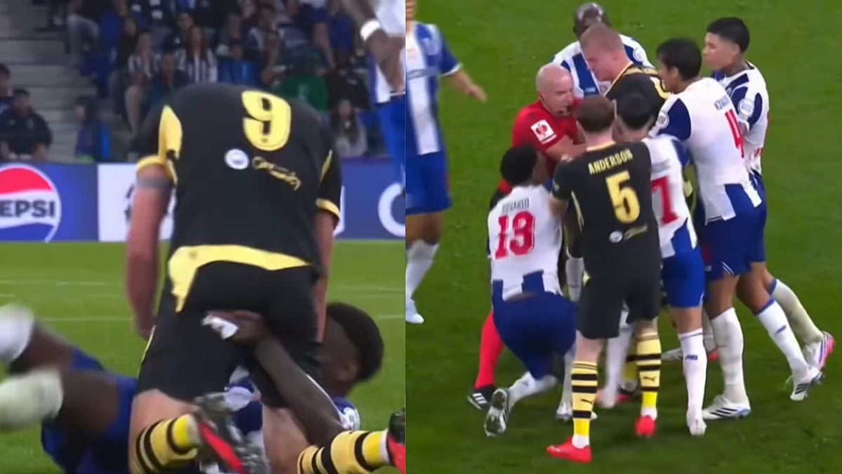 Erling Haaland Loses His Cool In Heated Exchange With Pablo Rosario During Manchester City vs Porto Champions League Match | Video