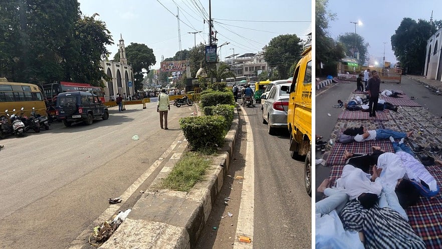 Bhopal Traffic Update: Medical Interns Continue Protest On VIP Road;  Jam On 1-Km Stretch Along Retghat-Dargah As Only One-Way Road Open| VIDEO