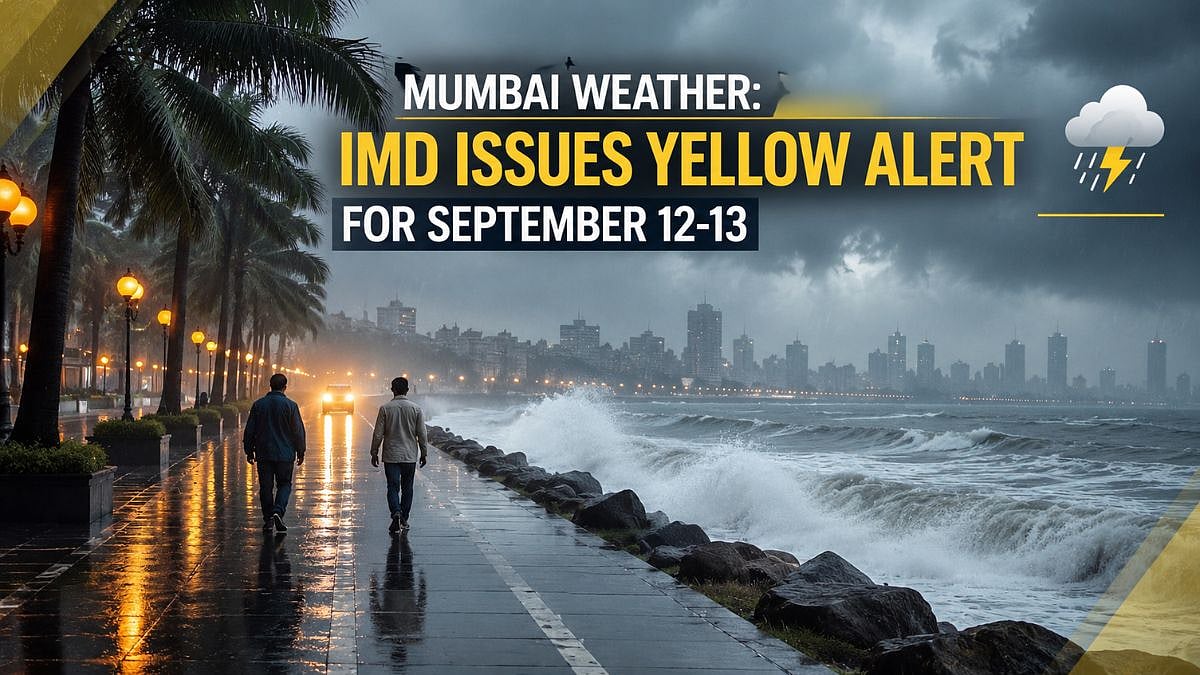 Mumbai Weather Update: IMD Issues Yellow Alert For September 12-13, Forecasts Rain, Thunderstorms And Gusty Winds