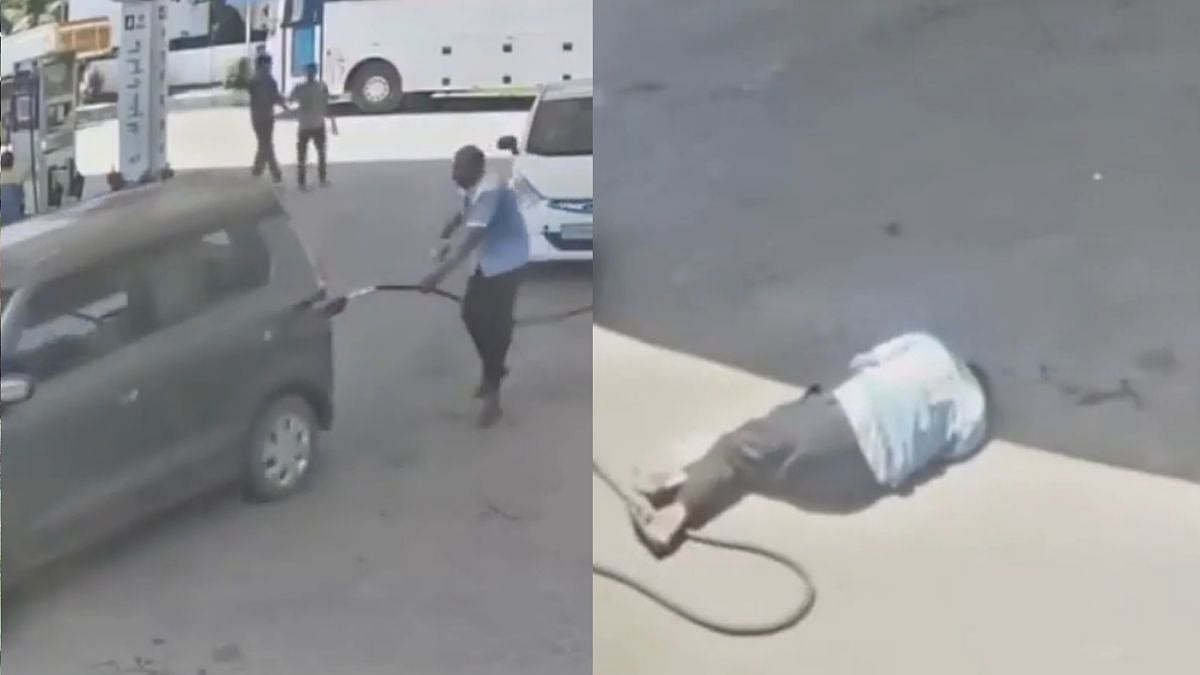 Kerala Petrol Pump Accident: WagonR Driver Drags Attendant With Fuel Nozzle; CCTV Footage Of Incident Viral