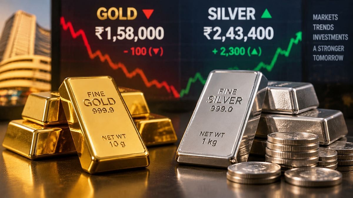 Gold Rate Falls For Third Day To ₹1.58 Lakh Per 10 Grams, Silver Jumps ₹2,300 To ₹2.43 Lakh Per Kg In Delhi