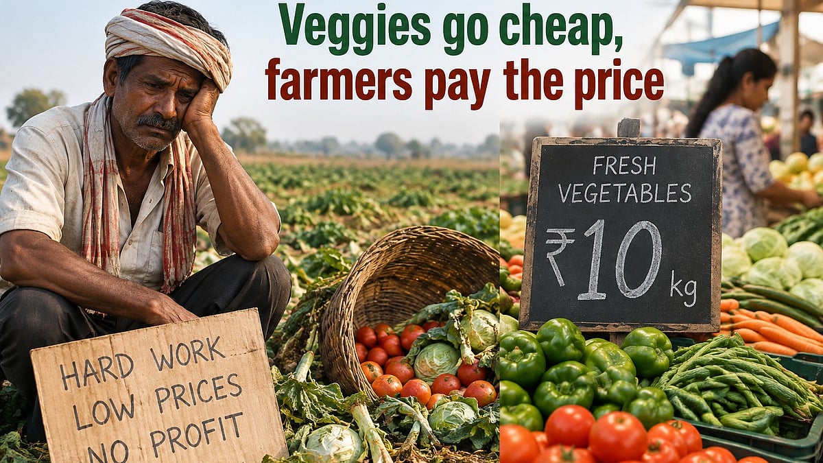 Veggies Go Cheap, Farmers Pay The Price: Bottle Gourd Drops To ₹2/Kg, Potatoes From ₹2/Kg In Indore