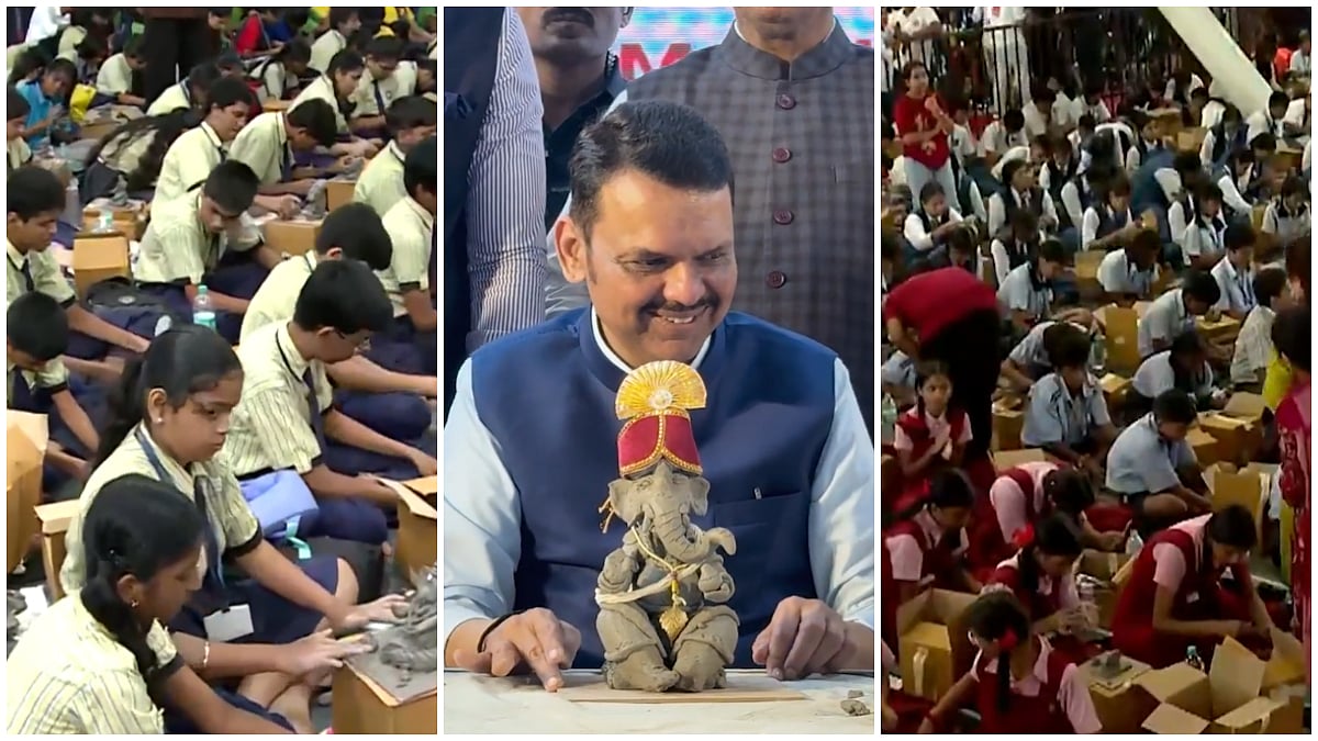 Navi Mumbai Students Create 10,000+ Shadu Clay Ganesh Idols, Set Guinness World Record For Eco-Friendly Initiative