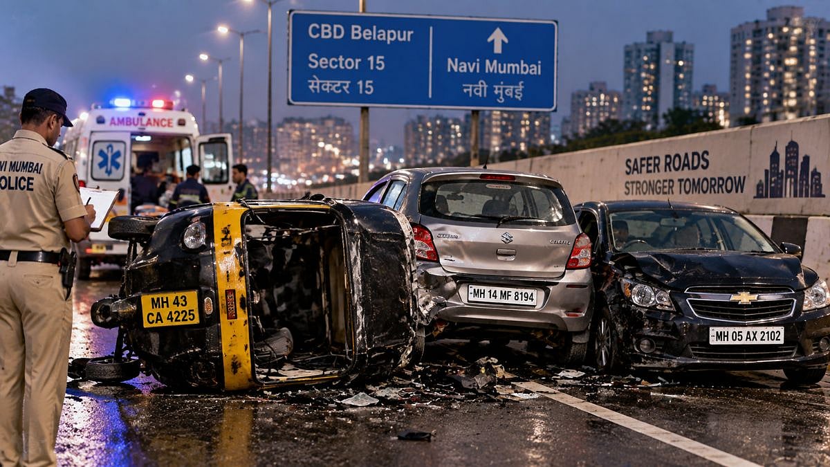 Navi Mumbai Tragedy: Autorickshaw Driver Killed, 2 Women Injured In Three-Vehicle Crash Near Agri Koli Village In CBD Belapur