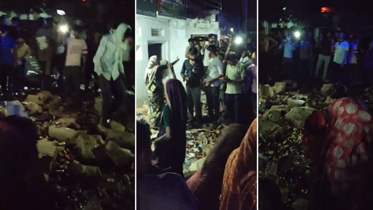 Shivpuri Anti-Liquor Protest: Women Strom Liquor Shop, Smash Crates, Demand Removal Of Shop From Village | VIDEO