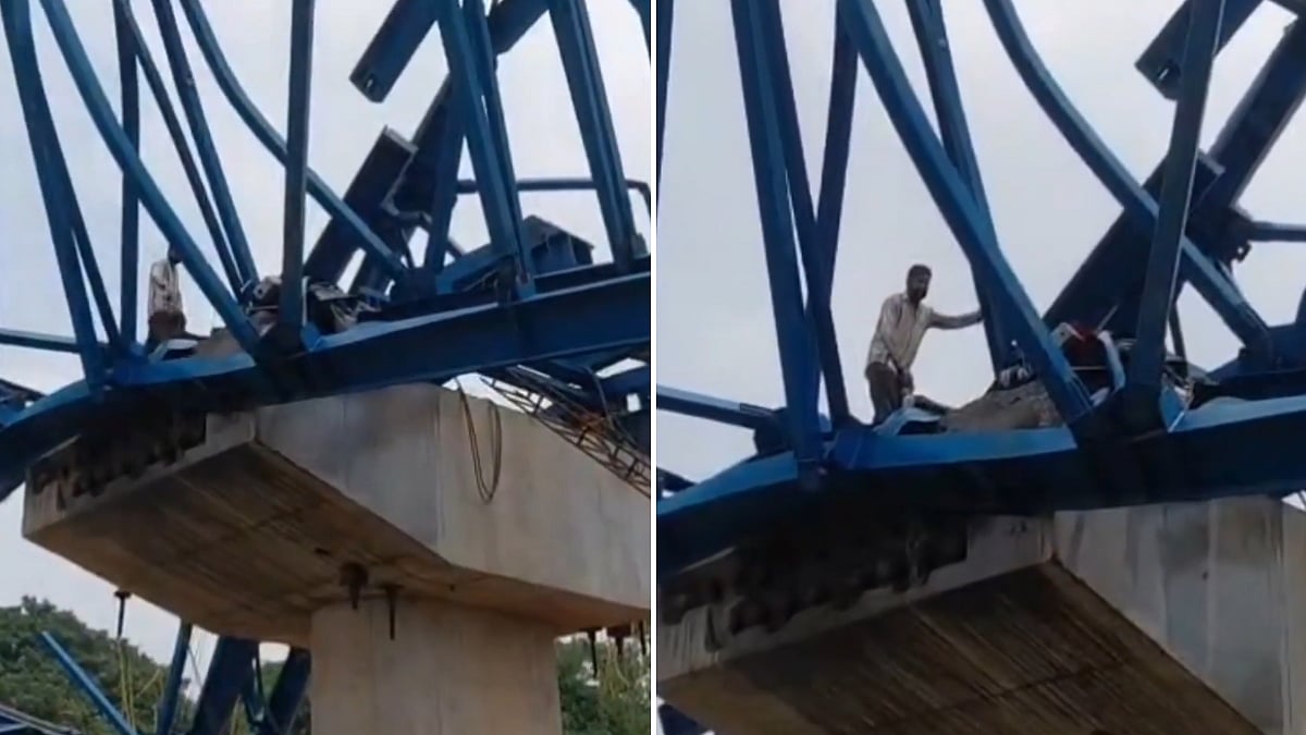 Video: Under-Construction Bridge Launcher Collapses In Bihar's Vaishali, 6 Workers Injured