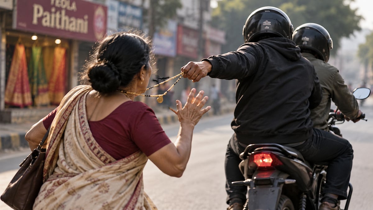 Pune Crime: 57-Year-Old Woman Fractures Wrist After Bike-Borne Thieves Snatch ₹1.2 Lakh Mangalsutra In Narayangaon