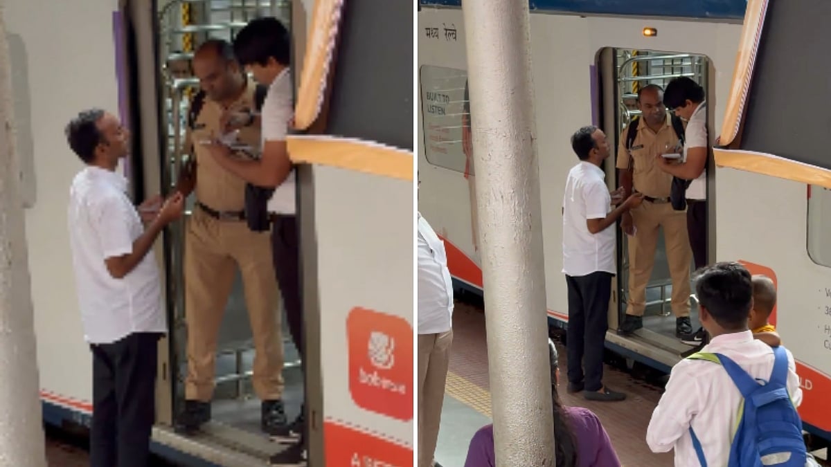 VIDEO: TC Blocks AC Local Train Door To Fine Passenger At Ghatkopar, Railways Respond