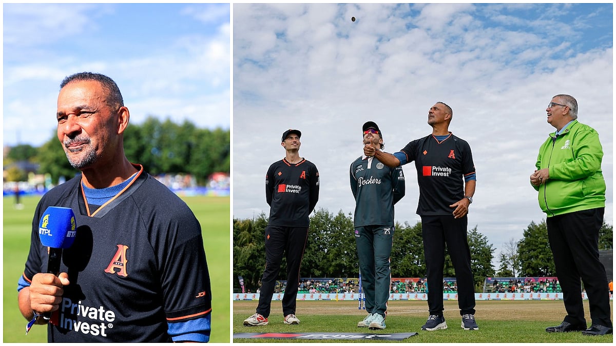 Football Legend Ruud Gullit Watches ETPL Live As The Hague Celebrates Cricket Action