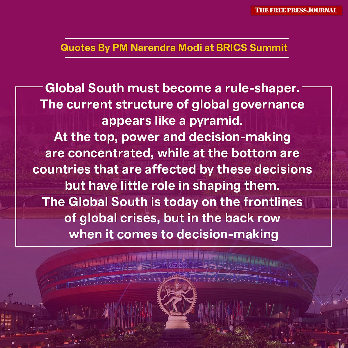 PM Modi says the Global South must become a rule-shaper and have a greater role in global decision-making.