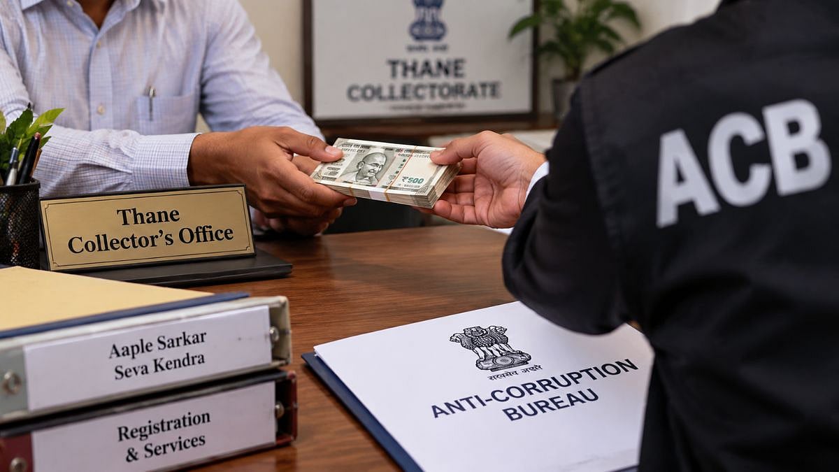 Thane Collector’s Office Officials Caught Accepting ₹50,000 Bribe To Update ‘Aaple Sarkar’ Centre Address