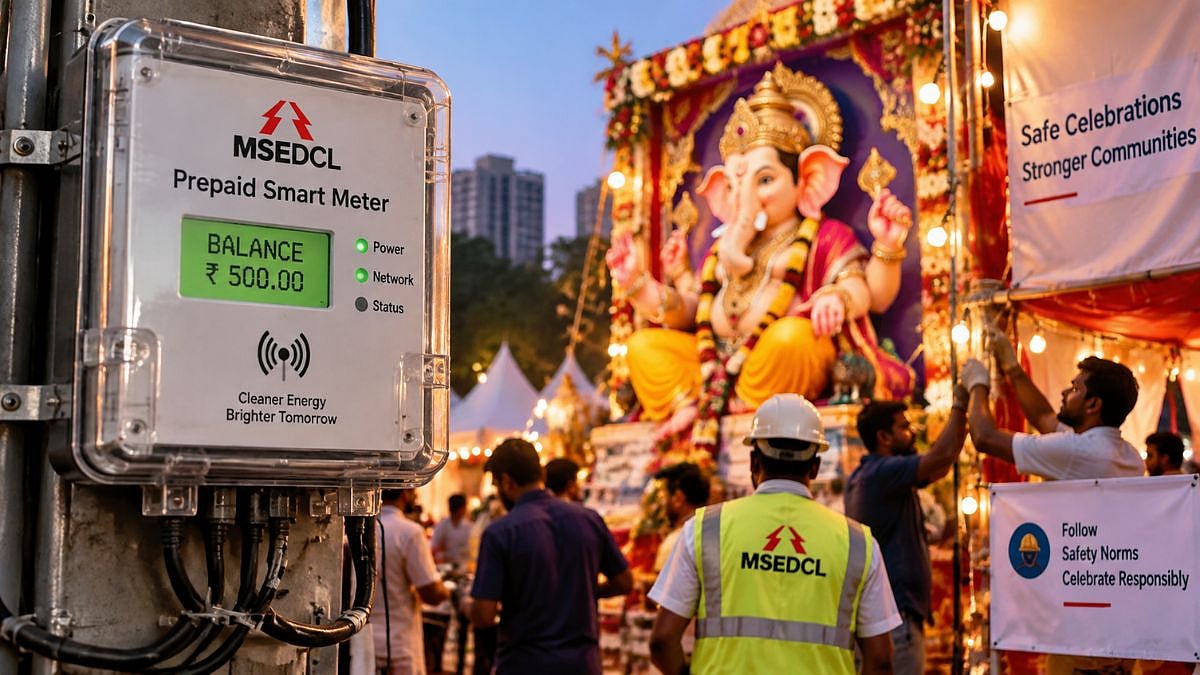 Navi Mumbai Ganeshotsav 2026: MSEDCL Makes Prepaid Smart Meters Mandatory For Temporary Power Connections