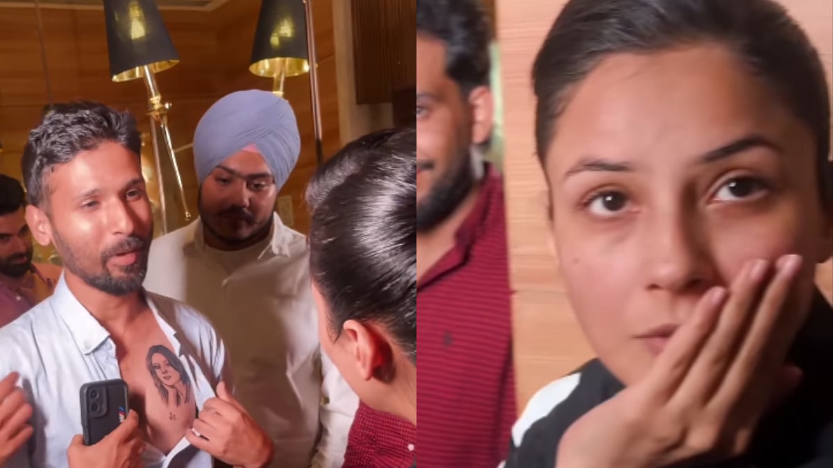 Shehnaaz Gill Left Shocked After Die-Hard Fan Reveals He Tattooed Her Face On His Chest; Watch Viral Video
