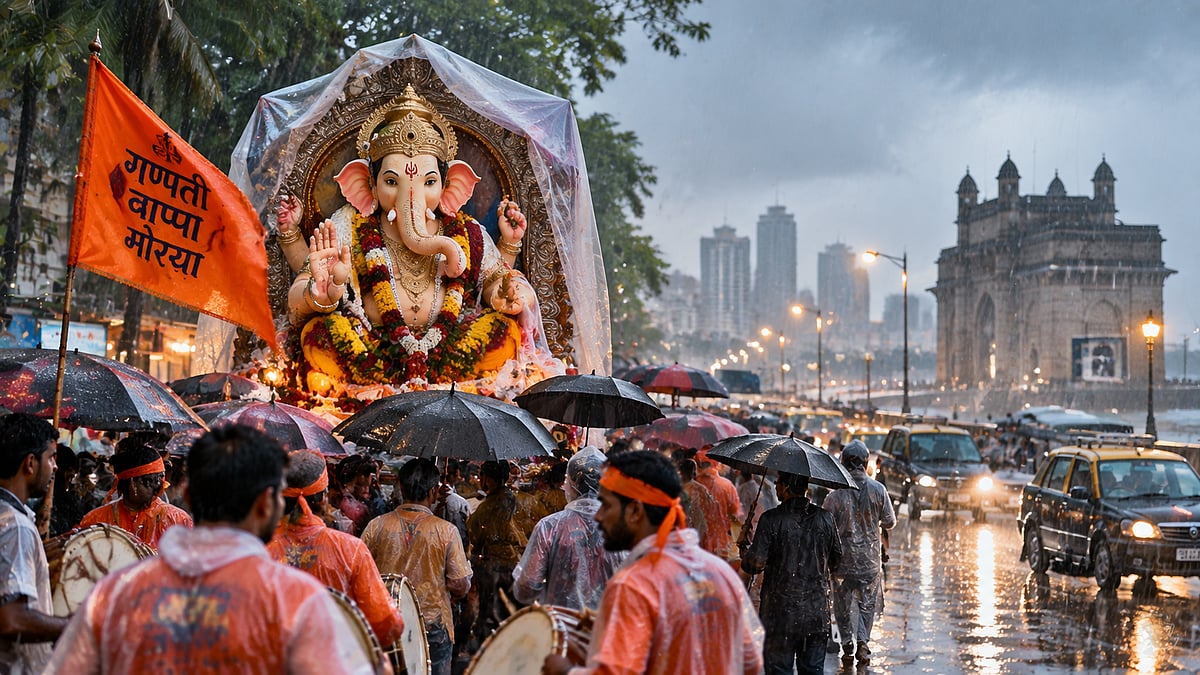 Heavy Rain Hits Mumbai And MMR Ahead Of Ganpati Festival, Disrupts Idol Arrivals But Fails To Dampen Devotees’ Spirit