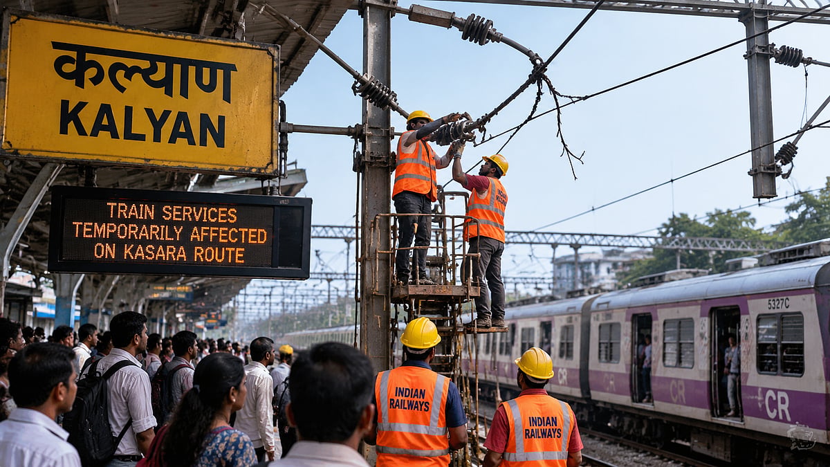 OHE Wire Snaps At Kalyan Station, Kasara Route Train Services Halt For 45 Minutes, Commuters Face Disruption
