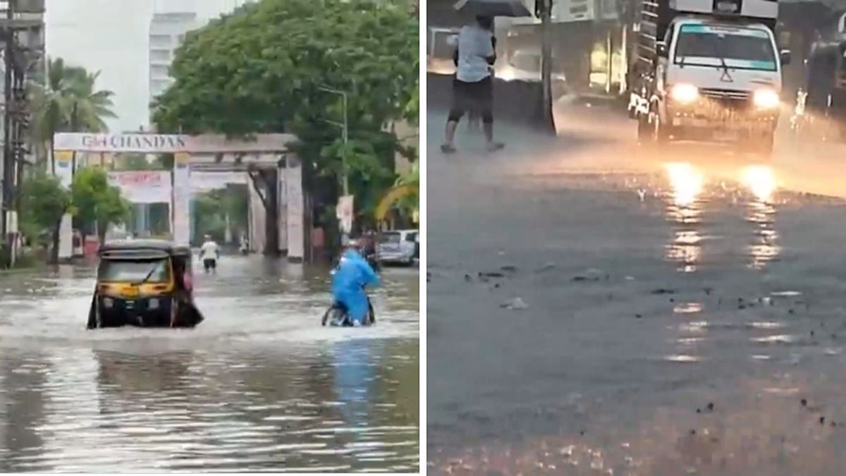 Mumbai Weather: Heavy Rain Disrupts Life In Neighbouring Vasai-Virar; Orange Alert Issued For City, Thane & Palghar - VIDEO