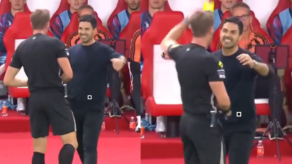 Bizarre! Mikel Arteta Tries To Hug Referee After Getting Booked During Arsenal's Win Over Sunderland | Video