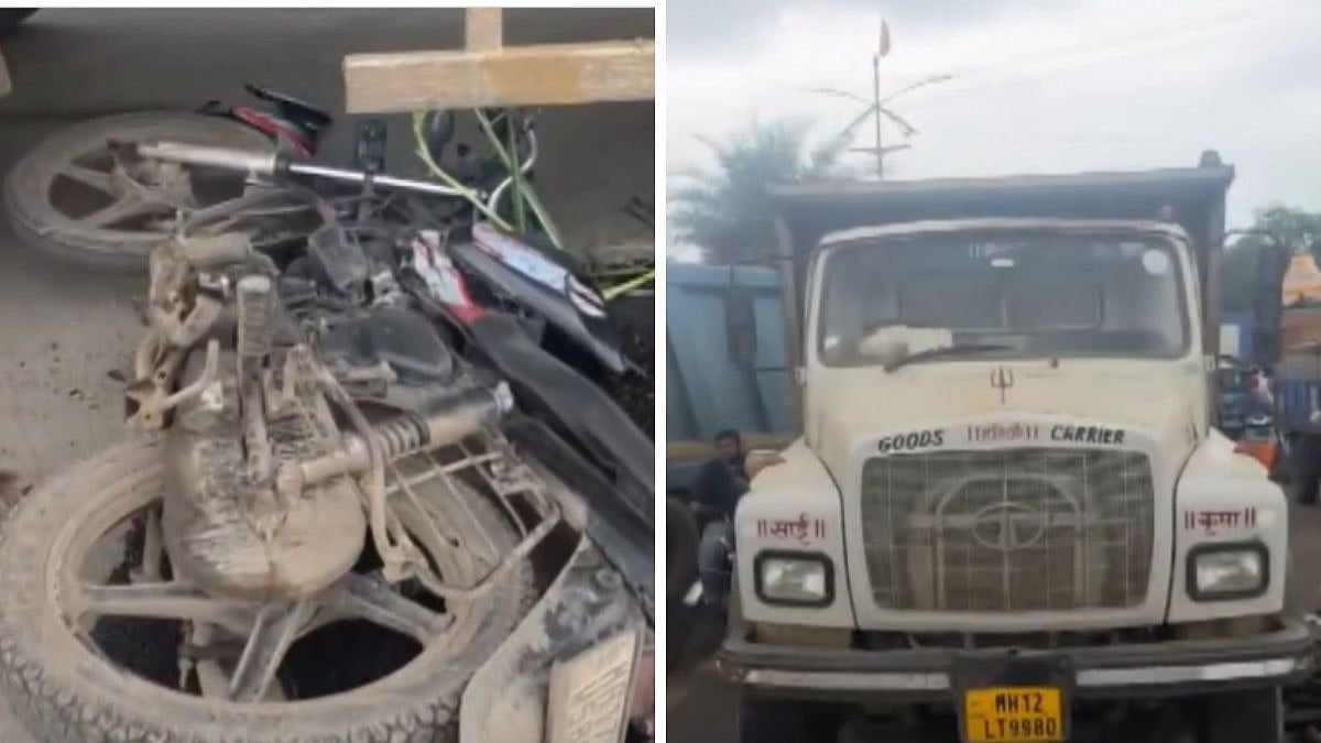 Maharashtra: 2 Youths Killed After Two-Wheeler Collides With Dumper Truck In Nashik’s Yeola - VIDEO
