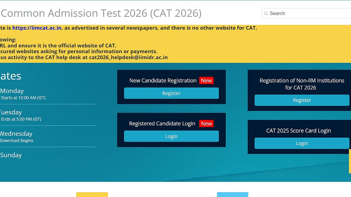 CAT 2026 Registration Closes Tomorrow At 5 PM; Apply Now At iimcat.ac.in