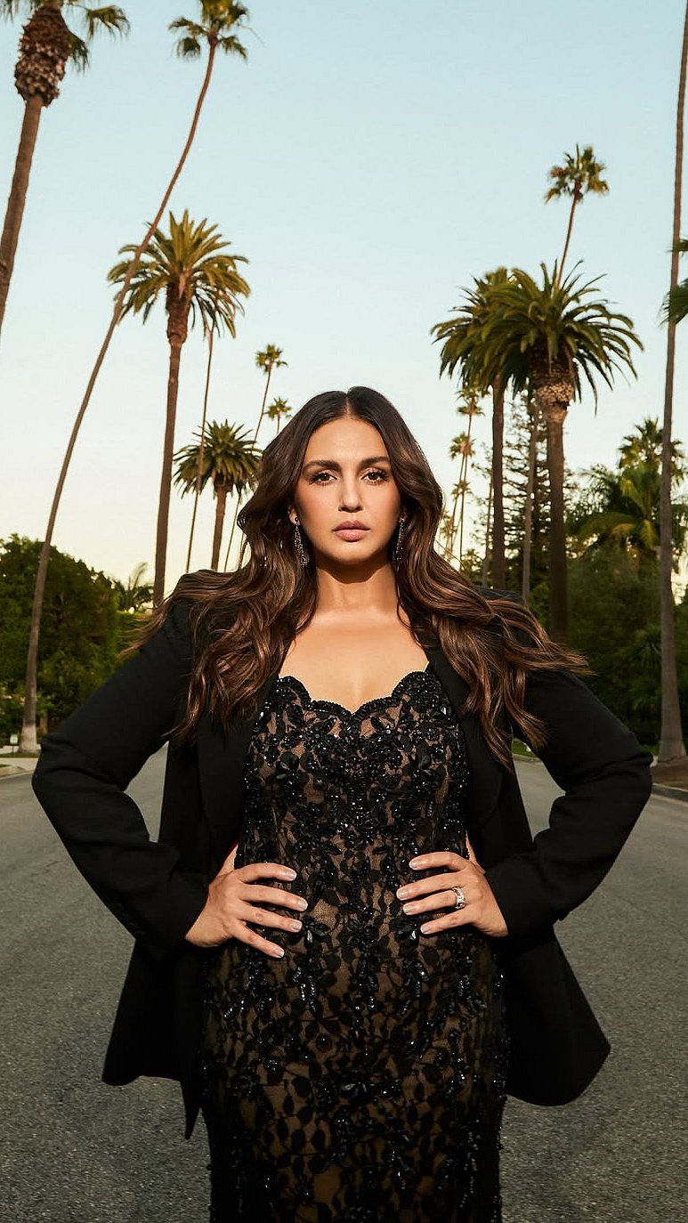 Huma Qureshi Oozes Sun-Kissed Glam In Black Lace Gown Ahead Of Emmy Awards 2026 In Los Angeles