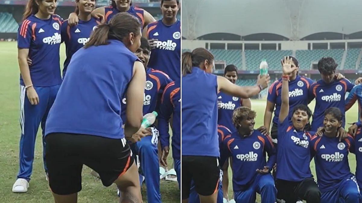 Harmanpreet Kaur Hilariously Lifts Water Bottle In Celebration After India Refuses Asia Cup Trophy From Mohsin Naqvi | VIDEO