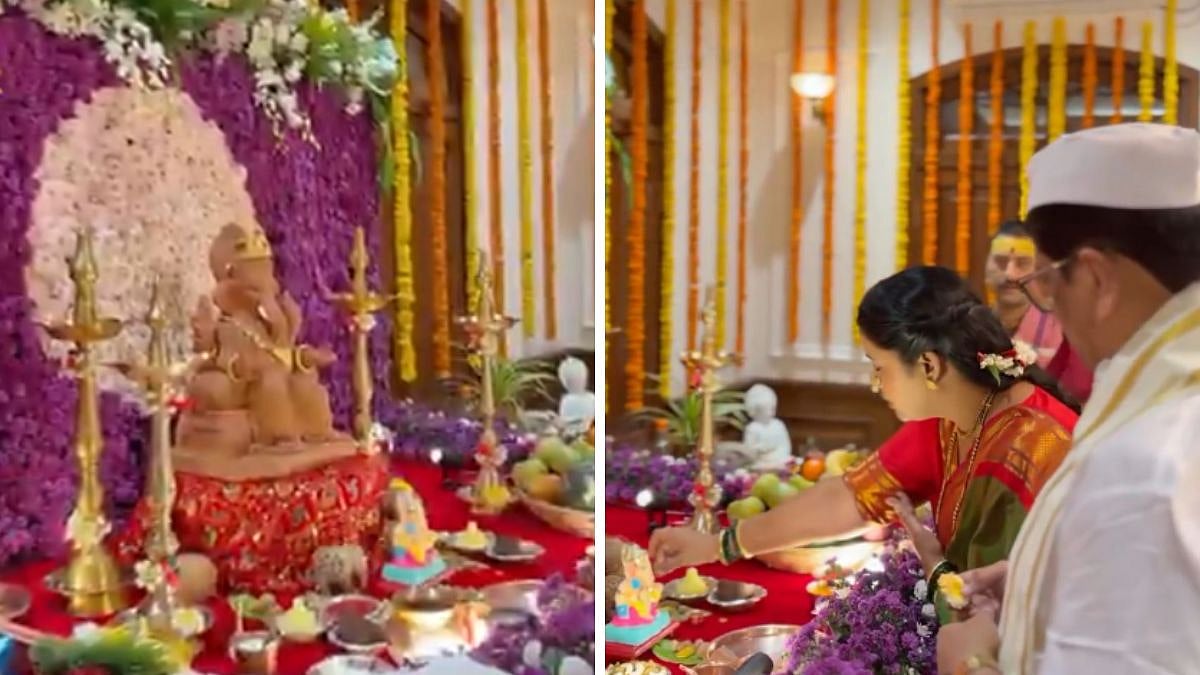 Ganesh Chaturthi 2026: Mumbai Mayor Ritu Tawde Installs Shadu Clay Idol Crafted By Class 2 Student At Mayor’s Residence - VIDEO