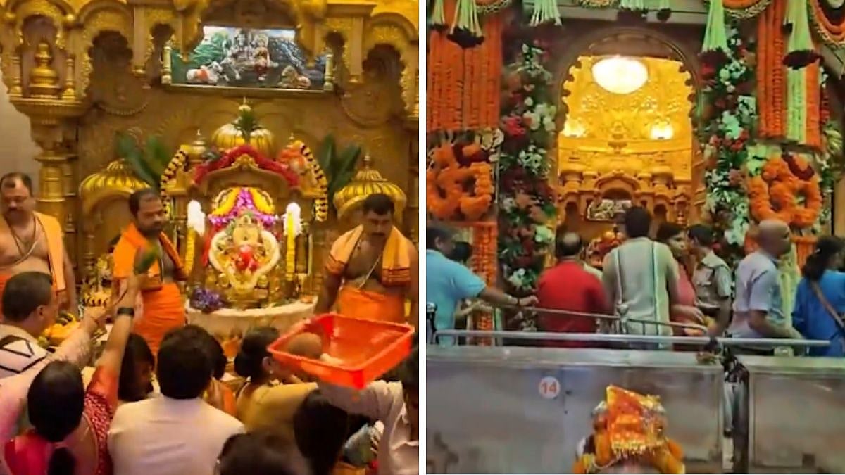 Ganesh Chaturthi 2026: Siddhivinayak Temple Adorned With Flowers, Lights As Devotees Gather In Large Numbers To Seek Bappa’s Blessings - VIDEO 