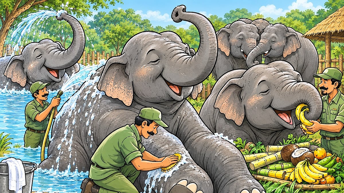 Jumbo Holiday: 16 Elephants At Kanha Tiger Reserve Get Six-Day Break With Massage & Special Diet In Madhya Pradesh