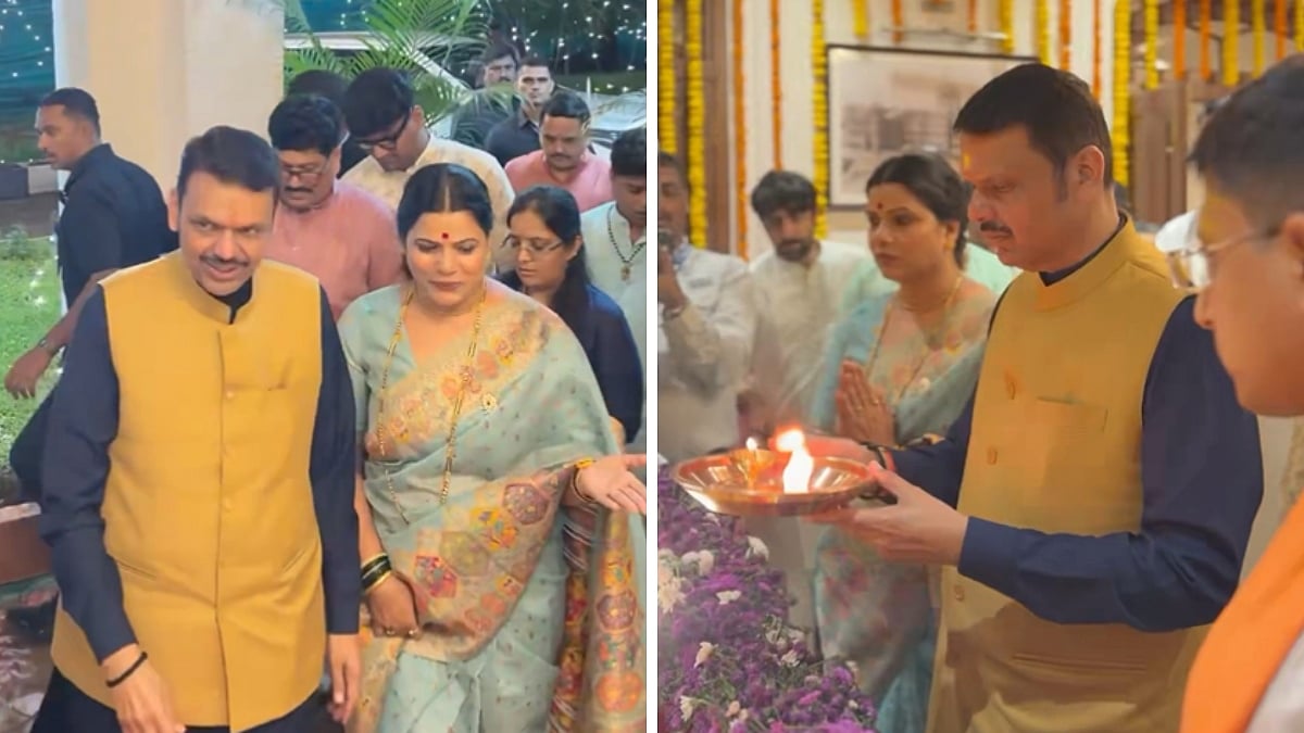 Ganeshotsav 2026: Maharashtra CM Devendra Fadnavis Seeks Bappa’s Blessings At Mumbai Mayor’s Byculla Bungalow - VIDEO