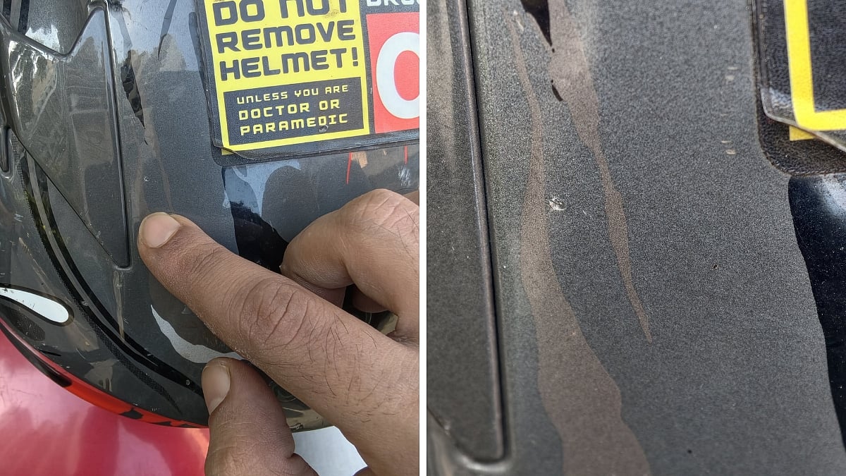 Mumbai Biker’s Helmet Saves Him After Sharp Metal Debris Hits Head Near Malad's Inorbit Mall Signal