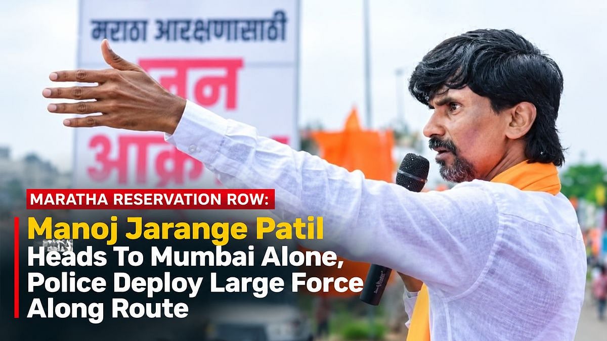 Maratha Reservation Row: Manoj Jarange Patil Heads To Mumbai Alone, Police Deploy Large Force Along Route