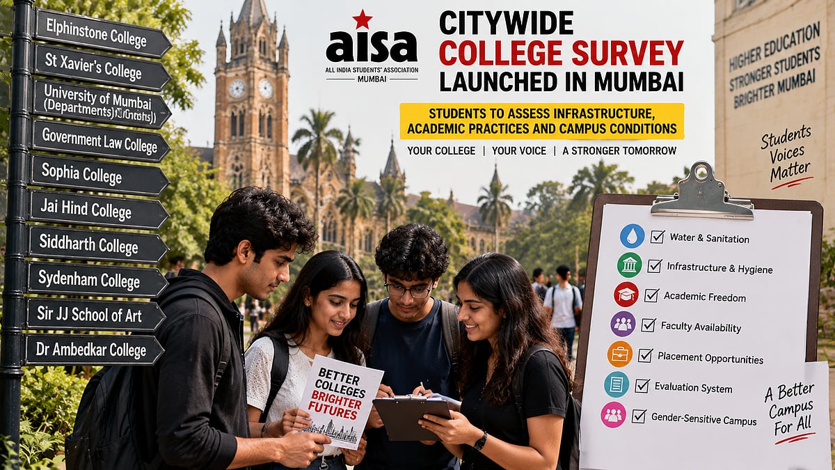 AISA Launches Mumbai College Survey To Assess Infrastructure, Academic Freedom And Student Experiences Across Campuses