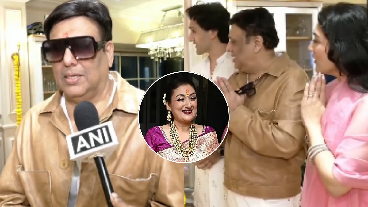 Sunita Ahuja Absent As Govinda Celebrates Ganesh Chaturthi With Kids Tina And Yashvardhan In Mumbai After Returning From US - VIDEO