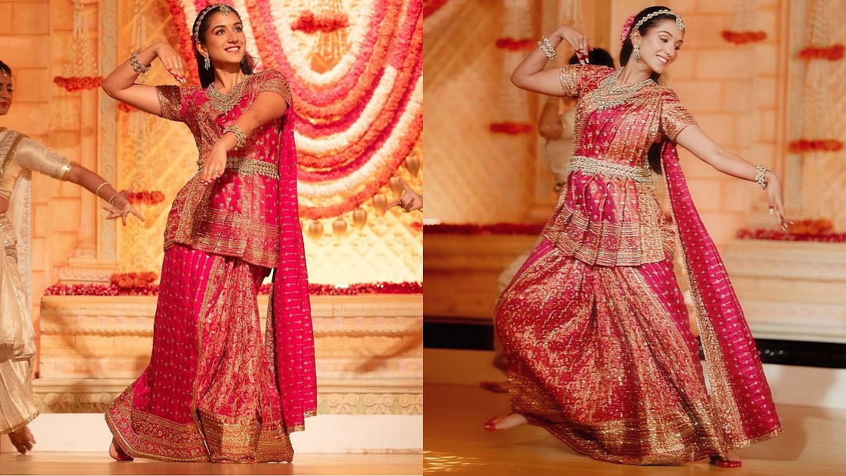 Radhika Merchant Honours Lord Ganesha Through Classical Dance, Wows In Kanjeevaram And Etheral Jewels For Antilia Cha Raja Celebration